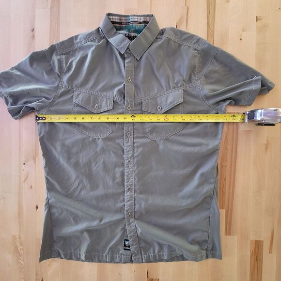 Kuhl Mountain Grown Men’s Sage Green Short Sleeve Eluxor Shirt Size Large - Picture 5 of 8
